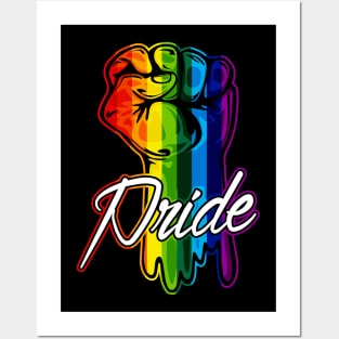 Gay Pride Rainbow Fist LGBT Posters and Art